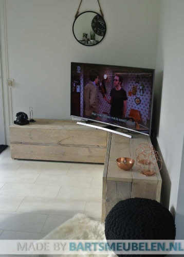 Nieuw steigerhouten hoek tv-meubel - Bartsmeubelen SO-75