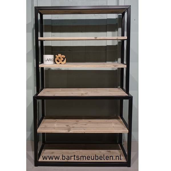 kast steigerhout en staal manon - bartsmeubelen
