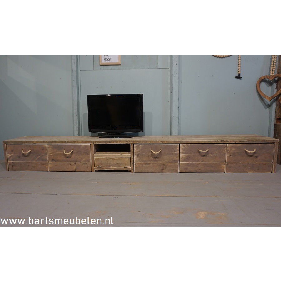 Uitgelezene Steigerhouten tv meubel Barry - op maat gemaakt - Bartsmeubelen SO-62